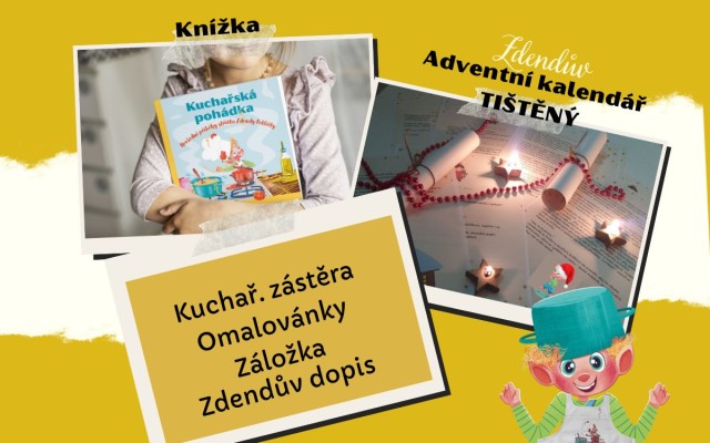 Vymazlené Vánoce za dveřmi s plnou výbavou 📚💌👨‍🍳🎄❤️ – knížka Kuchařská pohádka s adventním kalendářem z limitované profesionálně vytištěné edice, s osobním dopisem od skřítka Zdendy a s dalšími dárky (nejen) do kuchyně