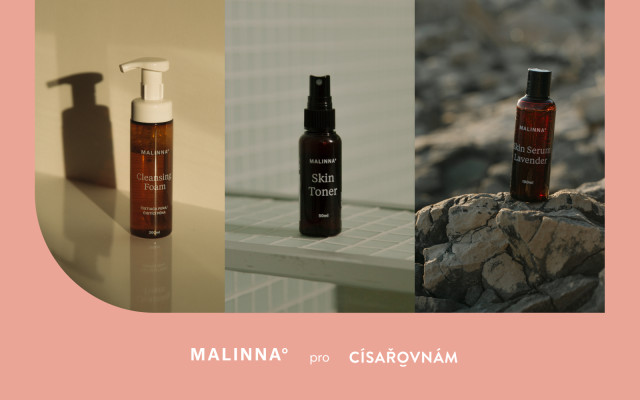 Malinna: Skin Toner, Skin Serum Lavender a Cleansing Foam s doručením domů