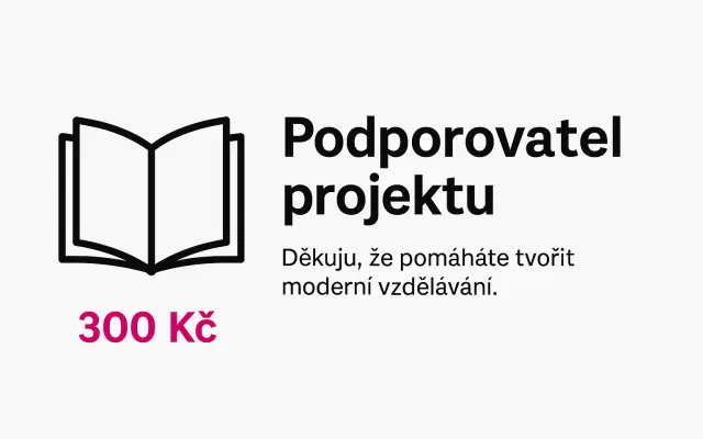 Podporovatel projektu – 300 Kč