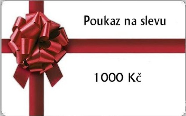 Poukaz na slevu v hodnotě 1000Kč