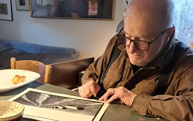 Fotografie A3 s podpisem a věnováním autora – Bohdan Holomíček: A neví kam, 1973, Teď nevím kde