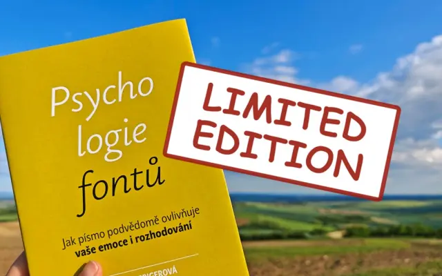 Pro vtipálky: 1× speciální limitovaná edice č. 2 knihy Psychologie fontů.