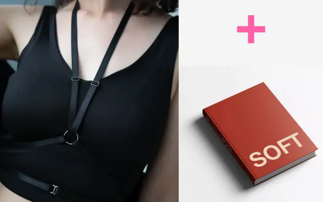 1x SOFT CHOKER: kniha Soft + choker X černý se "zlatými" komponenty značky SHEIO + poštovné