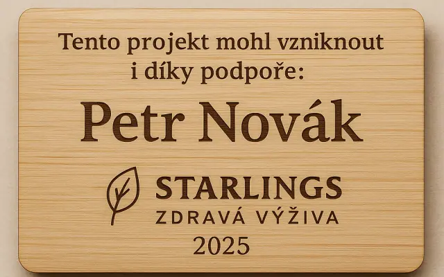 Dřevěná plaketka