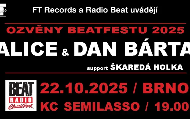 Vstupenka na křest desky 22.10. v brněnském Semilasse před vystoupením kapely Alice🎟️