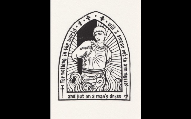 linoryt Joan of Arc od umělce Rejka