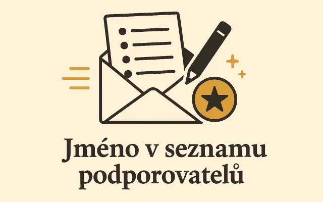 Jméno v seznamu podporovatelů