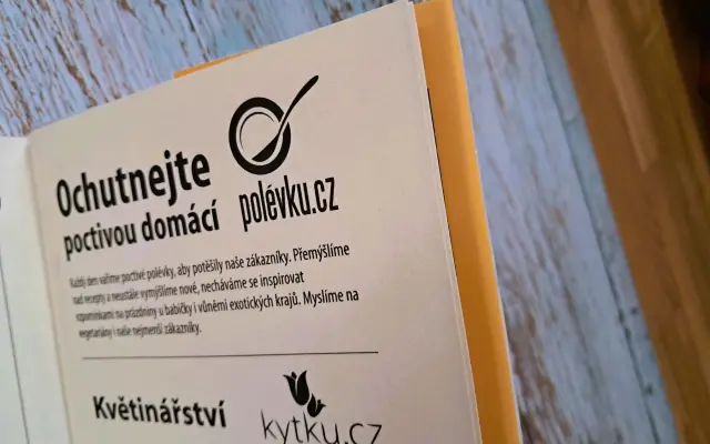 Partner příběhu - půlstránková reklama v knize (pouze 1 místo)