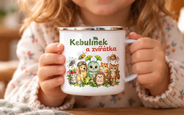 1x kniha Kebulínek a zvířátka + plecháček