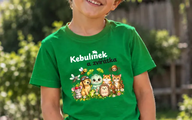 1x kniha Kebulínek a zvířátka + tričko