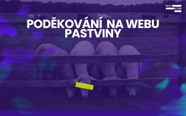 Podpora kvalitní investigativy & poděkování na webu PastViny
