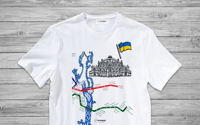 MAAPPI tričko - Kyjevské Národní divadlo s mapou