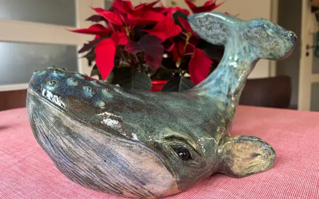 Keramická velryba od Anety