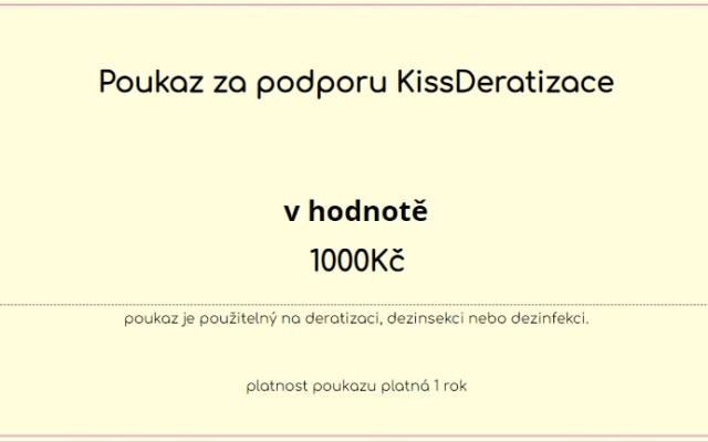 Poukaz na 1000Kč za podporu