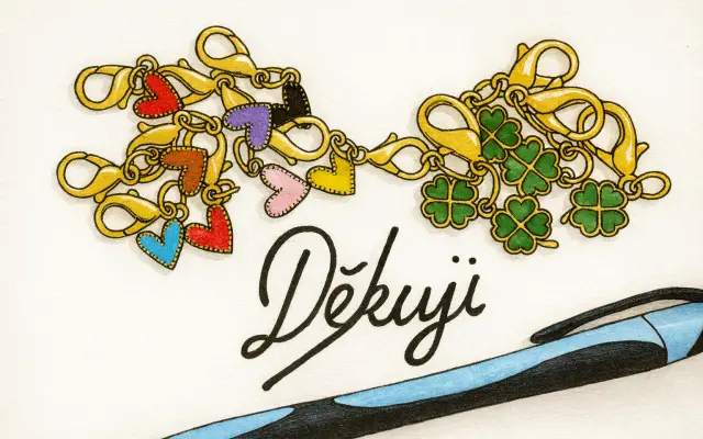 Ručně psaný dopis s poděkování a malý dárek