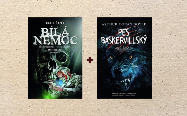 AKČNÍ KOMBO - KOMIKSY PES BASKERVILSKÝ + BÍLÁ NEMOC S PODPISEM AUTORA