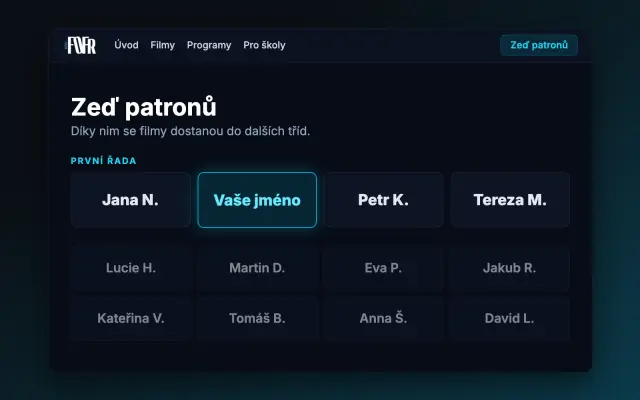Zeď patronů: zakladatel