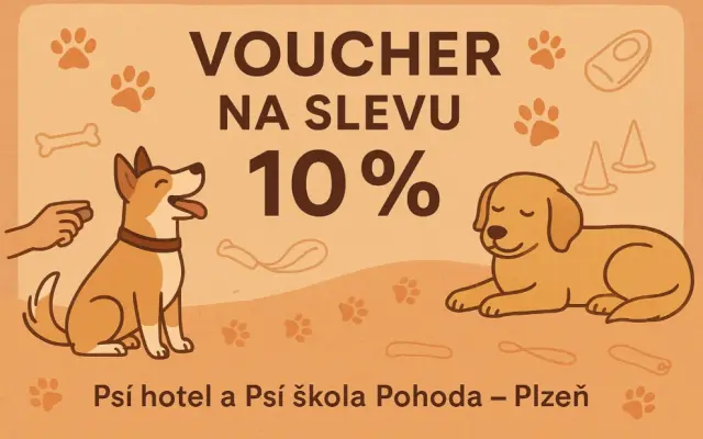 Doživotní sleva 10% na psí školu a hotel