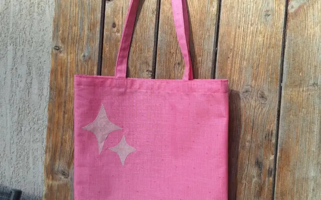 ručně šitá nákupní taška