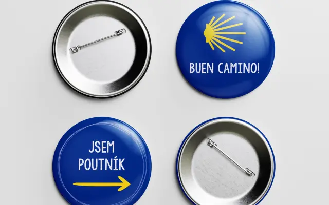 Designová poutnická placka