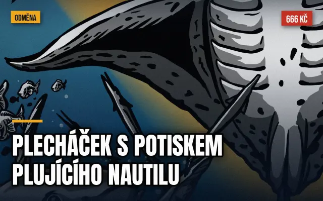Plecháček s potiskem plujícího Nautilu