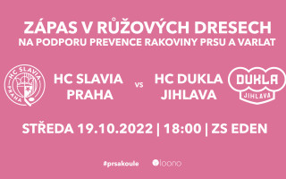 HC Slavia Praha podporuje Růžový říjen