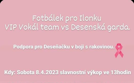 Fotbálek pro Ilonku VIP Vokál team versus Desenská garda